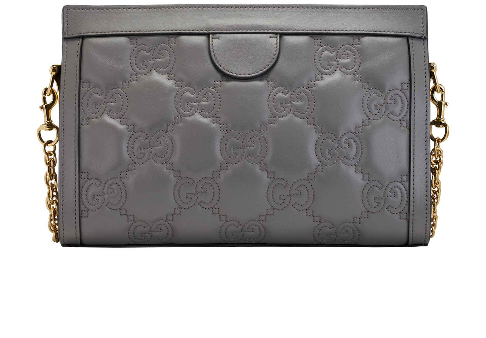 GG Small Matelasse, &pound;695, Handbags, Grey, Leather, Back view